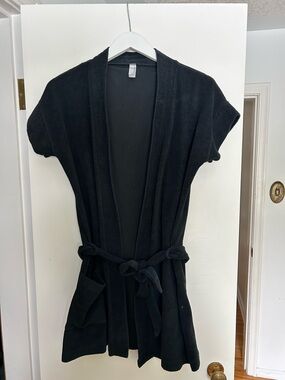 American Apparel Black Terry Robe
